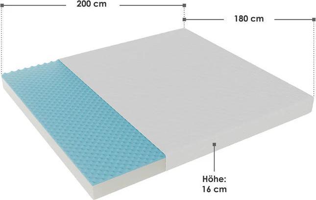 Actual product image Juskys Cold foam mattress (180 x 200 cm, Foam core)