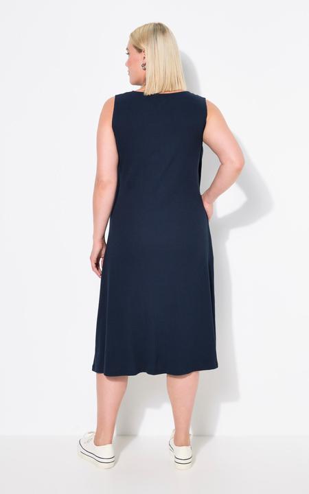 Produktbild Ulla Popken Bellieva-Kleid, Stillfunktion, Rippjersey, Wickeloptik, ärmellos (54)
