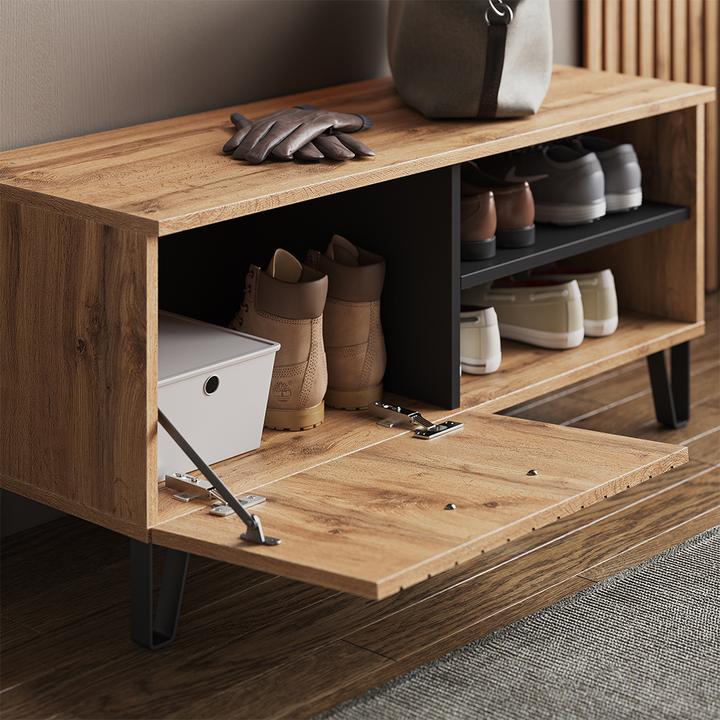 Actual product image Vicco Wardrobe Amber, Oak Wotan, 43 x 110 cm 3 parts