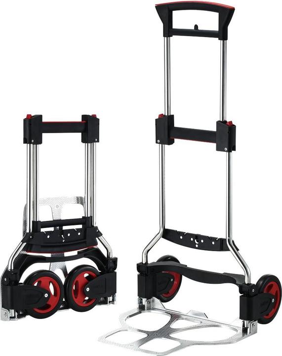 Actual product image HP Autozubehör Folding trolley stainless steel aluminium height 1130 mm bucket length 410 mm bucket width 490 mm (125 kg)