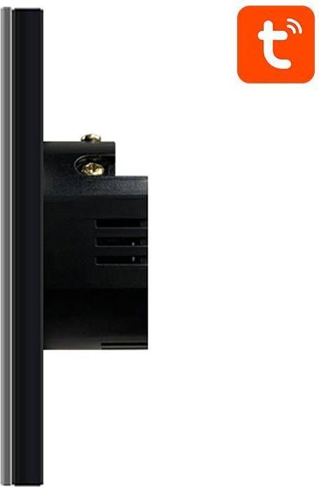 Actual product image Avatto Smart Light Switch ZigBee ZTS02-EU-B2 2 Way TUYA (black)