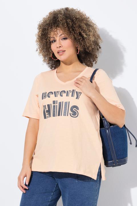 Immagine prodotto Ulla Popken T-shirt classica con Beverly Hills, scollo a V e mezze maniche (50, 52)
