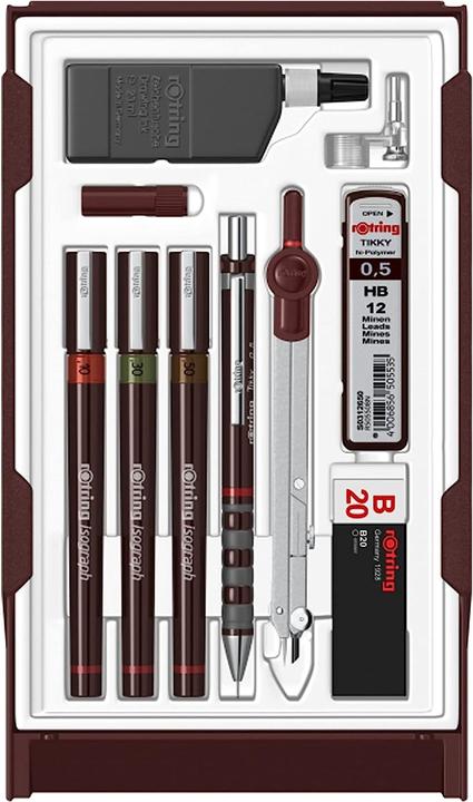 Actual product image Rotring Isograph Master Set (Burgundy, 1 x)