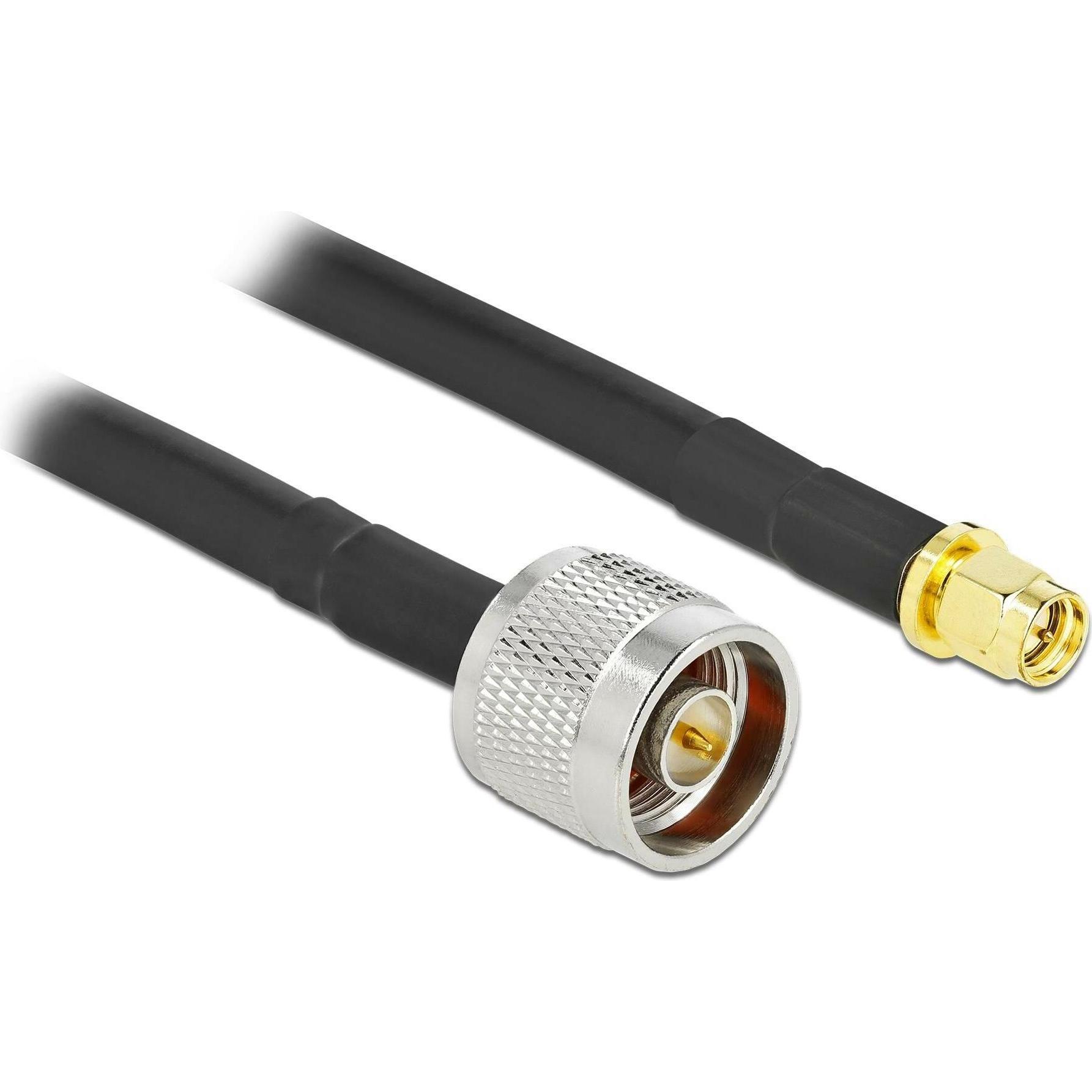 Delock Antennekabel N Stecker zu SMA Stecker LMR/CFD300 10 m low loss (0.31 dB, Antennenkabel), Antennenkabel