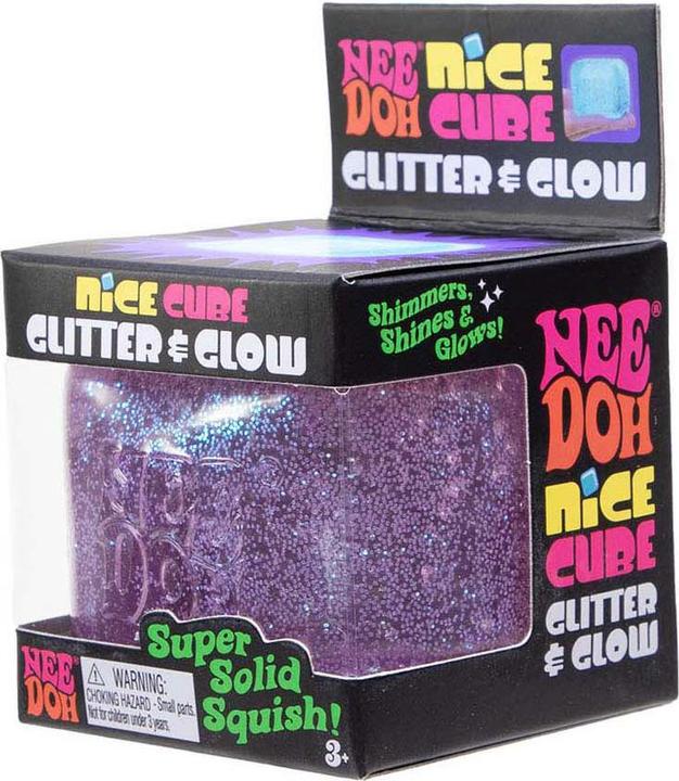 Actual product image NeeDoh Nice Cube Glitter & Glow Assorted