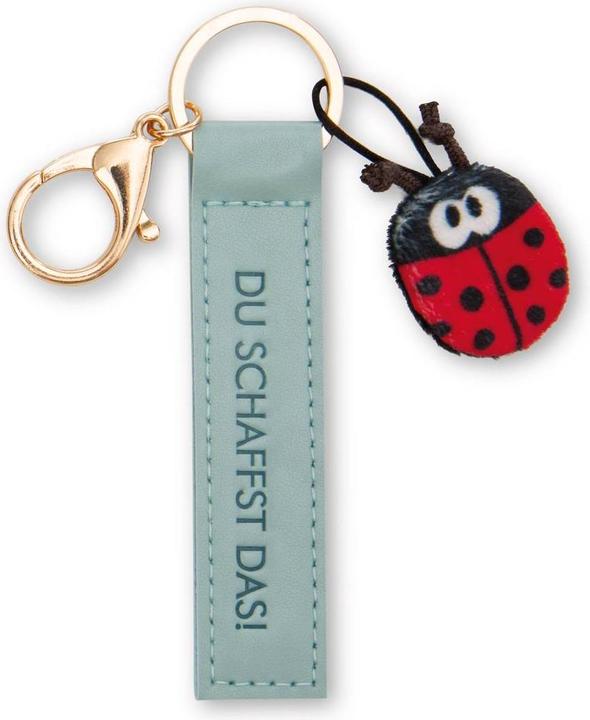 Image du produit Magni NICI Schlüsselanhänger Du schaffst das! Kunstlederband mit Marienkäfer türkis 10cm