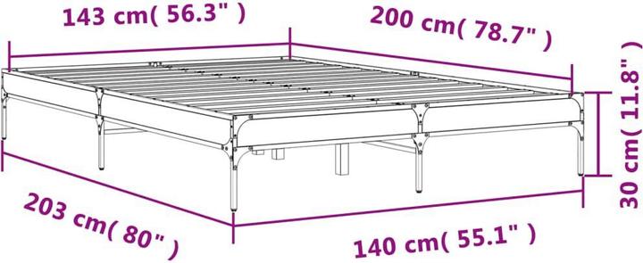 Image du produit vidaXL Bettgestell (140 x 200 cm)