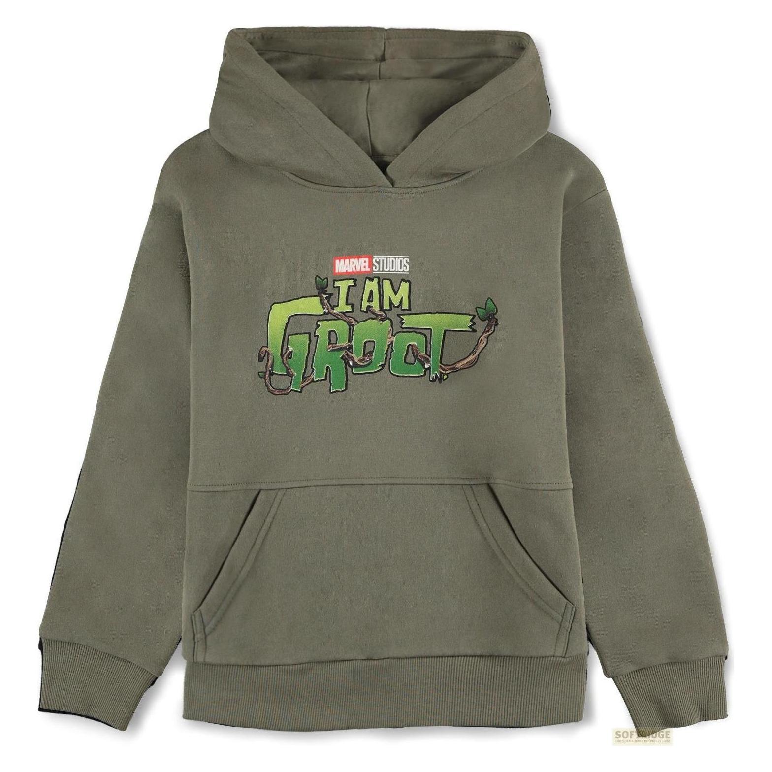 Difuzed, Jongens, Springer, Marvel - Groot - Hoodie Garçon (110/116), Groen, (110, 116)