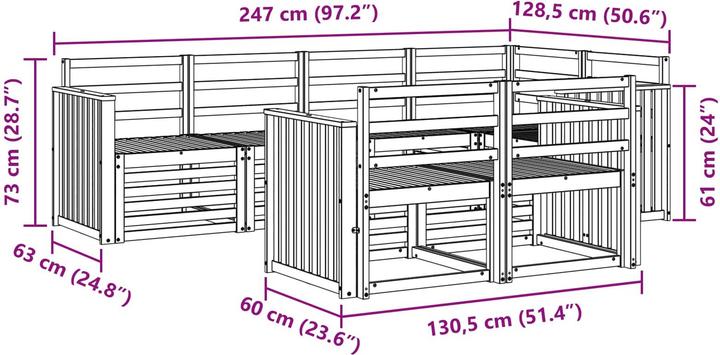 Produktbild vidaXL Outdoor-Sofa