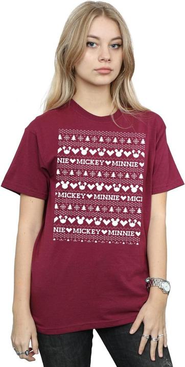 Produktbild Disney Mickey And Minnie Christmas Fair Isle TShirt (XXL)