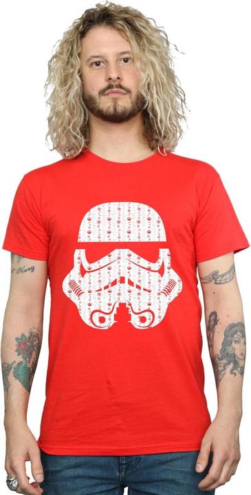 Actual product image Star Wars Mens Christmas Stormtrooper Helmet T-Shirt (3XL)