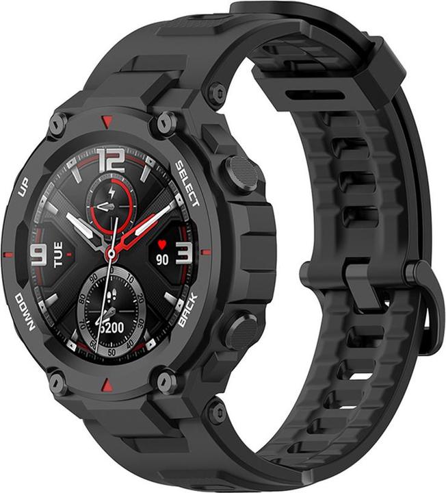 Image du produit Techsuit - Watchband (W067) - Amazfit T-Rex / T-Rex Pro - Black (FKM Fluoroélastomère)