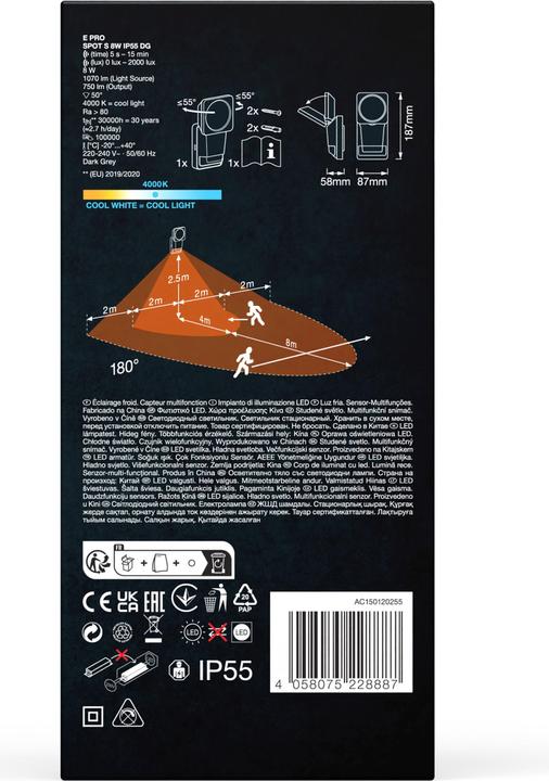 Produktbild Ledvance Endura Pro Spot Sensor (750 lm, IP65)