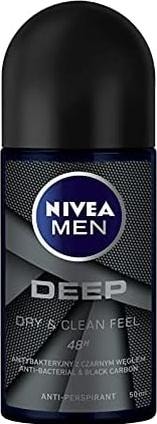 Produktbild NIVEA Men Deep Antibacterial With Active Carbon Antiperspirant W (Roll-on, 50 ml)
