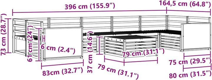 Produktbild vidaXL Outdoor-Sofa