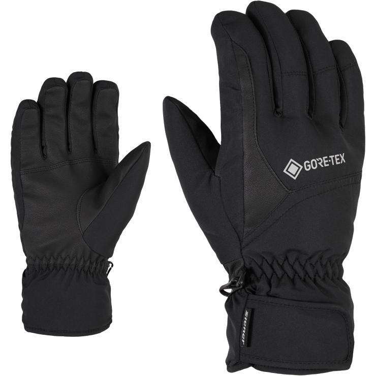 Ziener Erwachsene GARWEN GTX Ski-Handschuhe/Wintersport Wasserdicht, Atmungsaktiv, Gore-tex, Black (7.5) (801059)