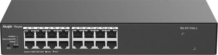 Image du produit Ruijie Switch 16 ports Gigabit non administrable, 16 ports Gigabit RJ45,Steel Case (16 ports)