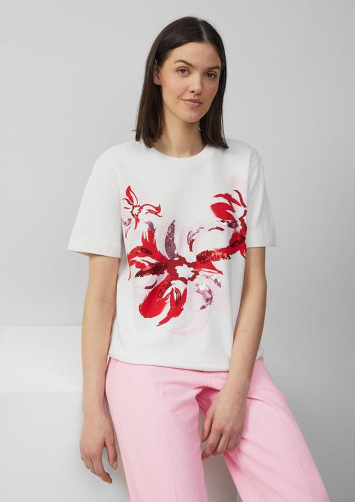 Immagine prodotto S.Oliver Sweatshirt Leichtes Kurzarm-Sweatshirt mit Print und Pailletten (42)