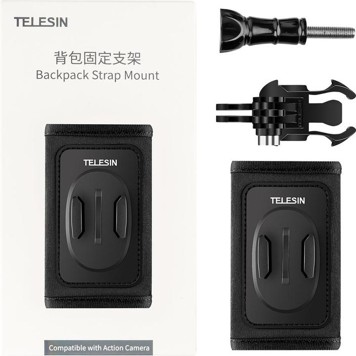 Produktbild Telesin Strap bracket backpack J-Hook mount for sports cameras 360° (GP-BPM-003)
