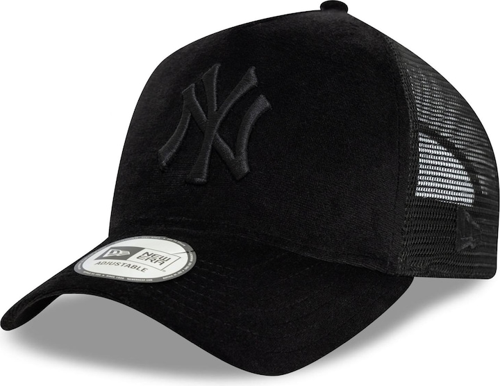 Produktbild New Era Trucker Damen Cap - Velour New York Yankees Schwarz