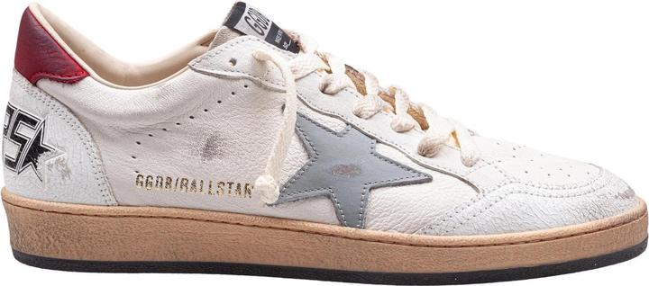 Immagine prodotto Golden Goose ball star sneakers in leather and suede color white / silver / red (41)