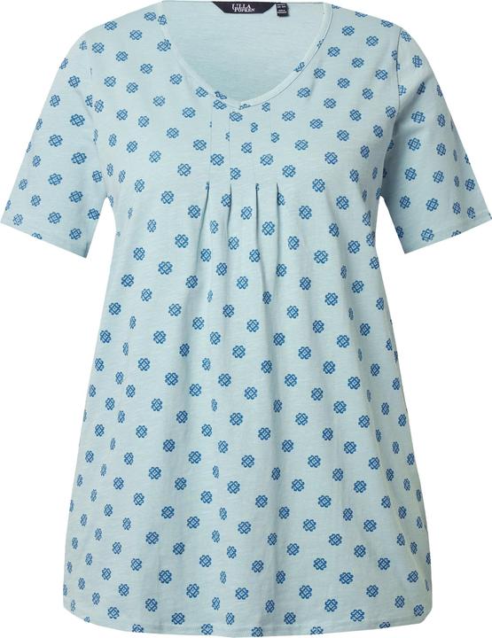 Produktbild Ulla Popken T-Shirt, Biesen, A-Linie, V-Ausschnitt, Halbarm (56)