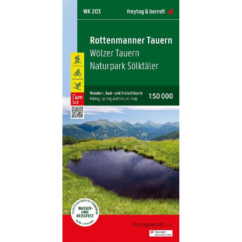 Rottenmanner Tauern, Wander-, Rad- und Freizeitkarte 1:50.000, freytag & berndt, WK 0203, Landkarte