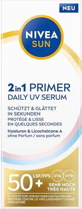 Produktbild NIVEA 2 in 1 Primer (Sonnencreme Gesicht, SPF 50+, 30 ml)