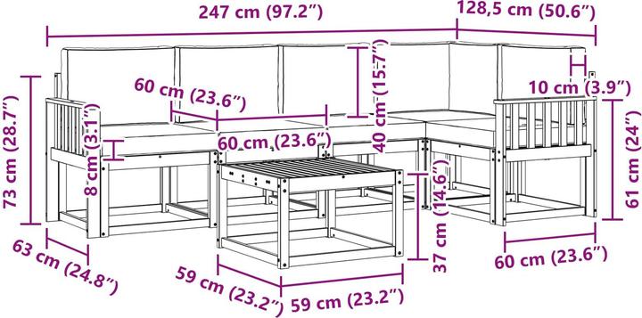 Image du produit vidaXL Outdoor-Sofa