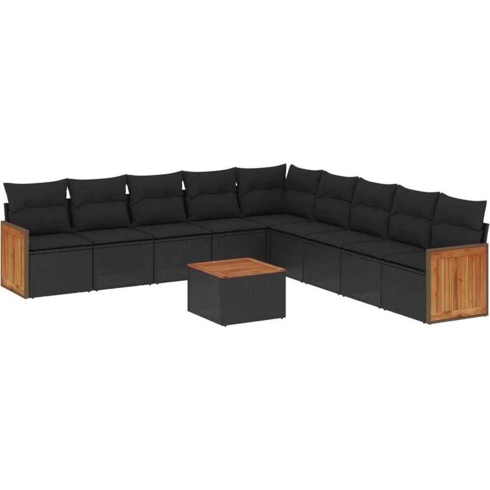 VidaXL, Gartenlounge, 10-tlg. Garten-Lounge-Set mit Kissen