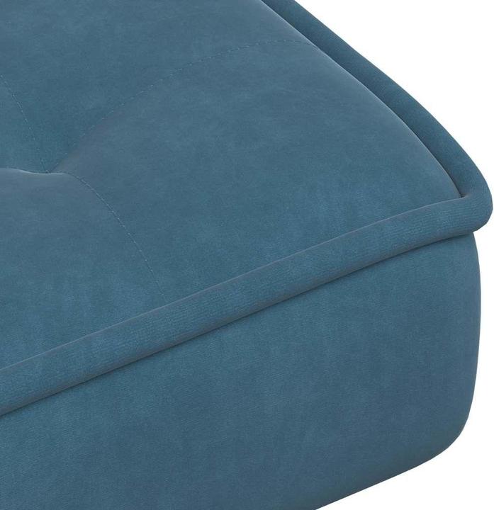 Produktbild vidaXL Relaxsessel mit Hocker Blau Samt Sessel Sessel mit Hocker
