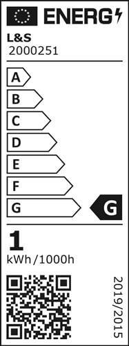 Label énergétique L&S Bande LED Tudo blanc chaud 12 V 9,6 W/m L.5000mm l.8mm (Blanc chaud, 500 cm, Intérieur)