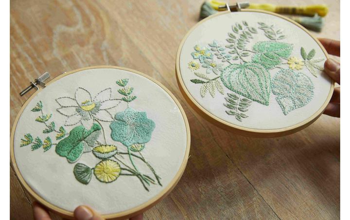 Actual product image DMC Stickset Mindful Making Duo Water Plants, Ø 15.7 cm