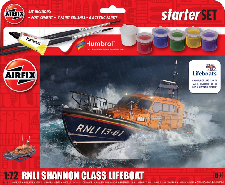 Actual product image Airfix Starter Set - RNLI Shannon Class Lifeboat