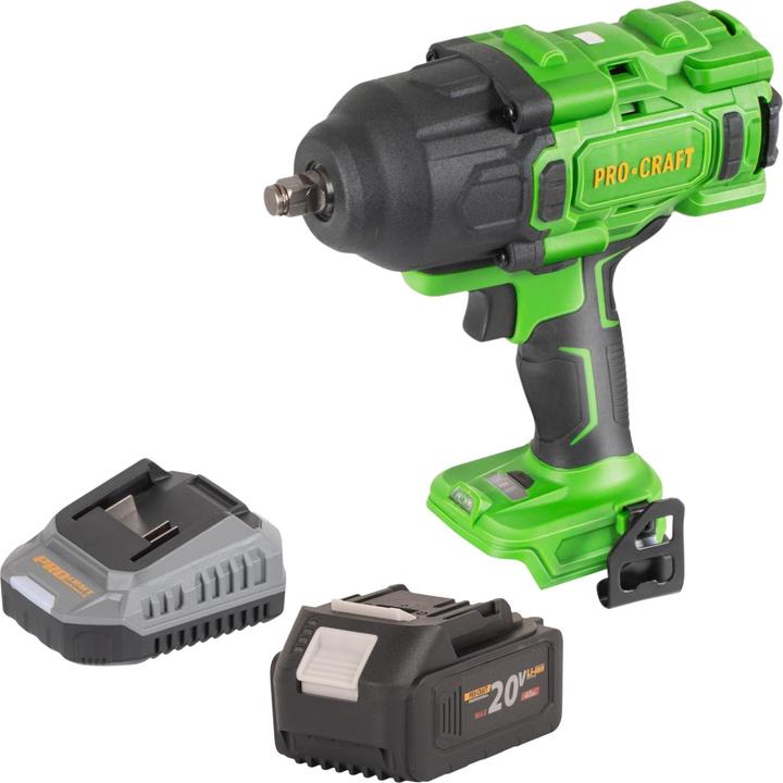 Produktbild Procraft PWA80bb Akku Schlagschrauber 20 V 1600 Nm 1/2" Brushless + 1x Akku 4,0 Ah + Ladegerät (Schlagschrauber)