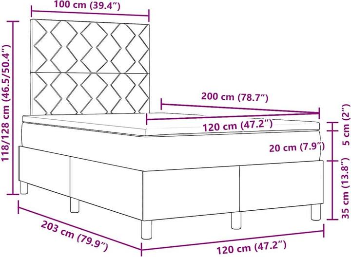 Produktbild vidaXL Bettmatratze (120 x 200 cm)