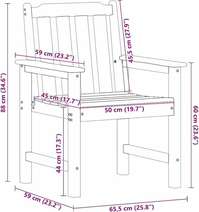 Produktbild vidaXL Gartenstuhl