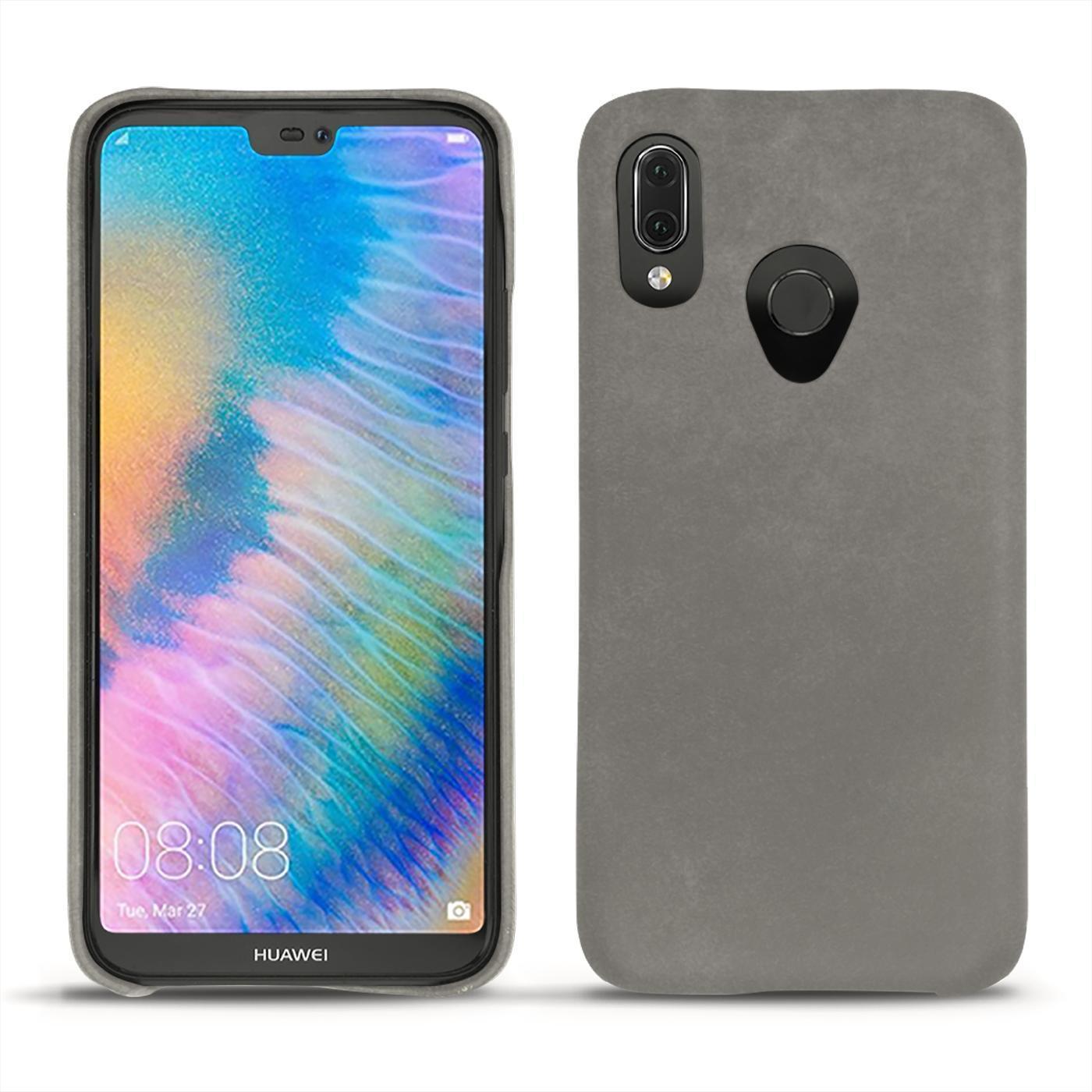 Noreve Lederschutzhülle (Huawei P20 Lite), Smartphone Hülle, Grau
