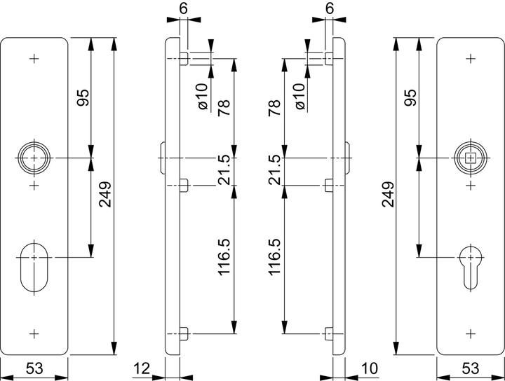 Actual product image Hoppe Safety gate shield sets E2221E/2210 (Door plate set)