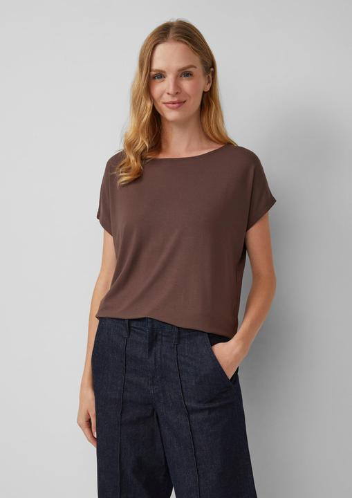 Produktbild S.Oliver T-Shirt Fliessendes Jersey-Shirt mit überschnittenen Schultern (38)