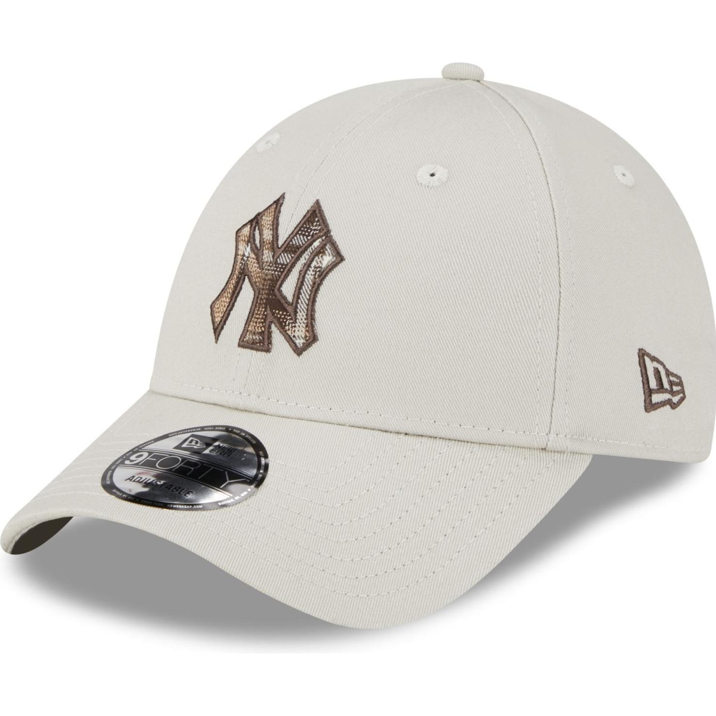 New Era, Herren, Cap, 9Forty Strapback Infill New York Yankees, Grau