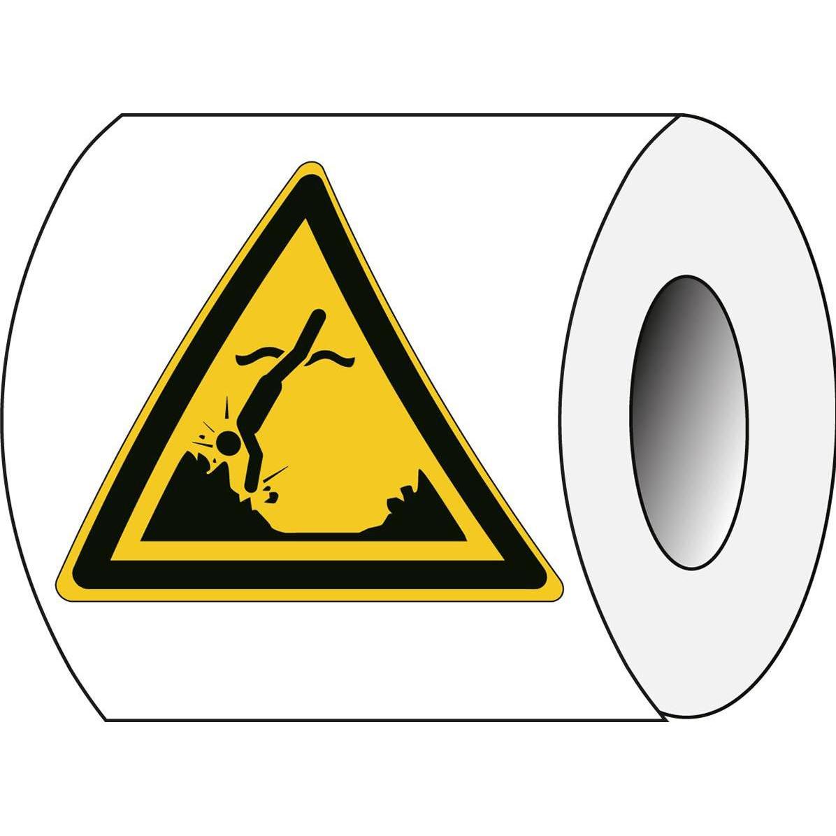 Brady, Sicherheitskennzeichnung, ISO-Sicherheitsschild - Warnung vor Objekten unter Wasser