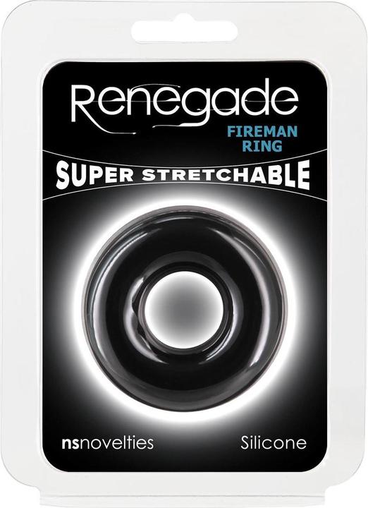Actual product image NS Novelties renegade fireman ring medium black (5 cm)