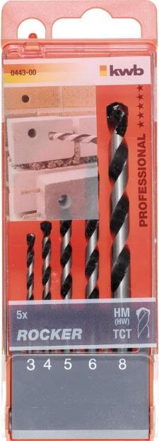 Produktbild kwb Rocker Beton- und Steinbohrer Set 5-tlg. (6 mm, 8 mm, 3 mm, 4 mm, 5 mm)