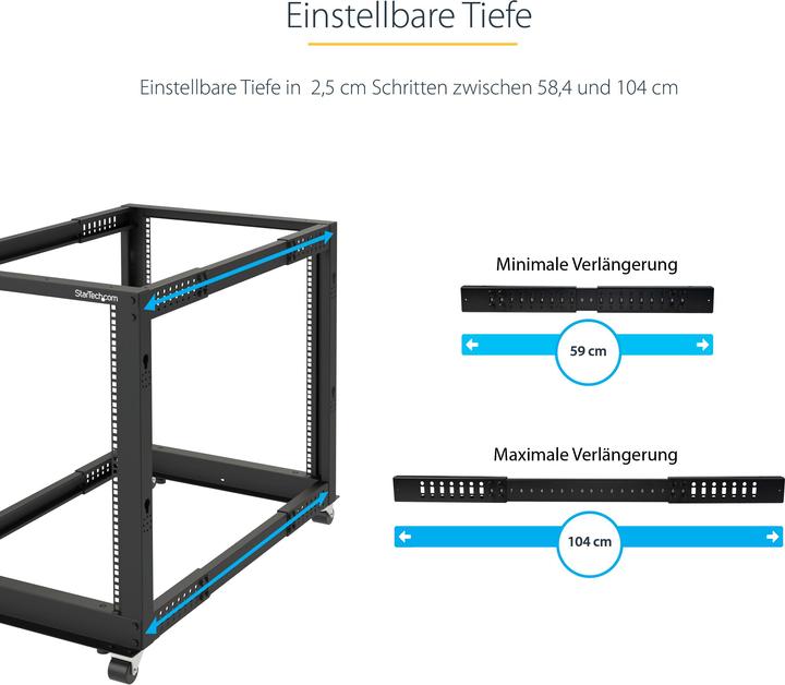 Image du produit StarTech cadre ouvert (25 HE, Rack 19 pouces)