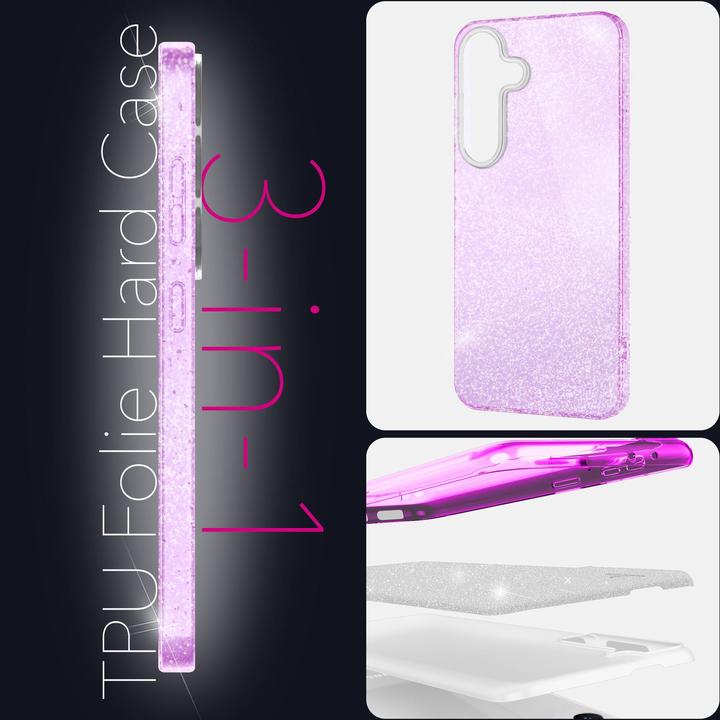 Actual product image Nalia ShinePop - Stabile Glänzende Glitzer Hülle - Glamour Glitter Cover (Samsung Galaxy S25)