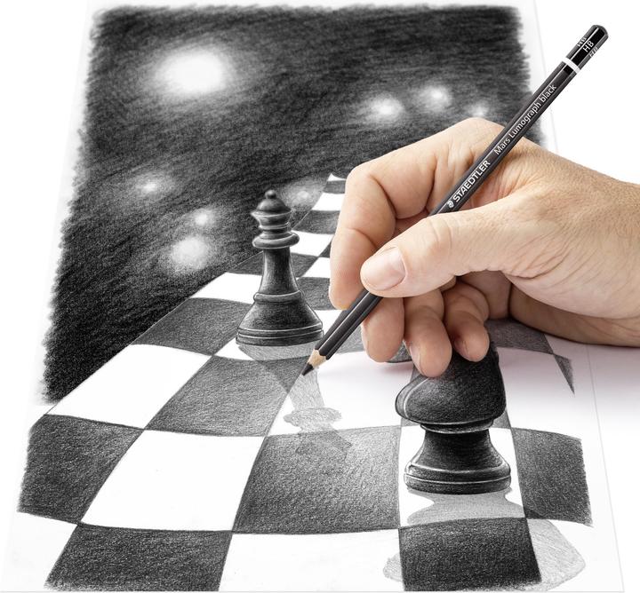 Actual product image Staedtler Mars Lumograph 100B G6 (2B, 4B, 6B, 8B, HB, 6x)