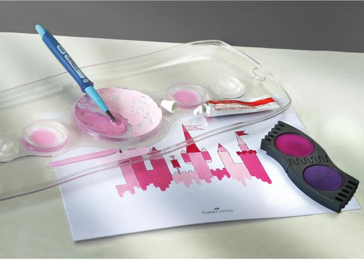 Actual product image Faber-Castell Gouache Connector paint box turquoise with 12 (12 ml)