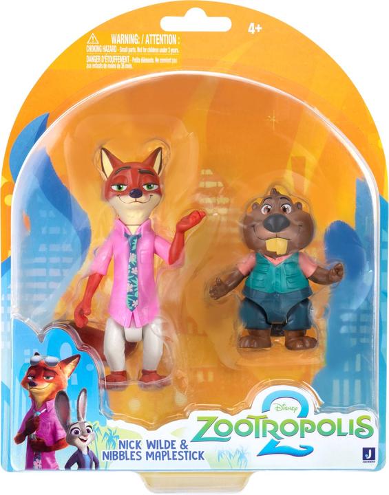 Immagine prodotto Disney Zootropolis - Figure 2 Pack - Nick Wilde & Nibbles Maplestick