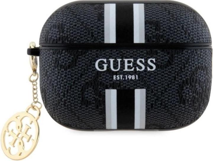 Image du produit Guess GUAP2P4RPSK AirPods Pro 2 (2022/2023) Coque czarny/black 4G Imprimé Stripes Charm (Manchon pour casque d'écoute)